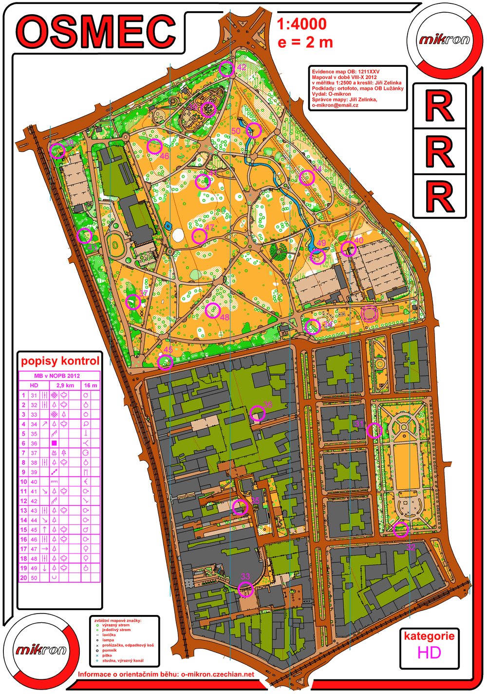 Night orienteering without lamp (08/11/2012)