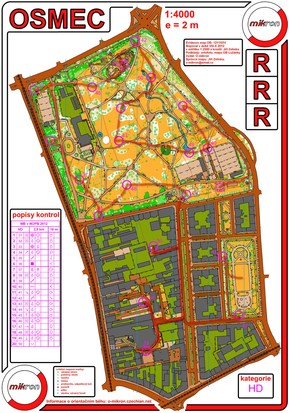 Night orienteering without lamp (08/11/2012)