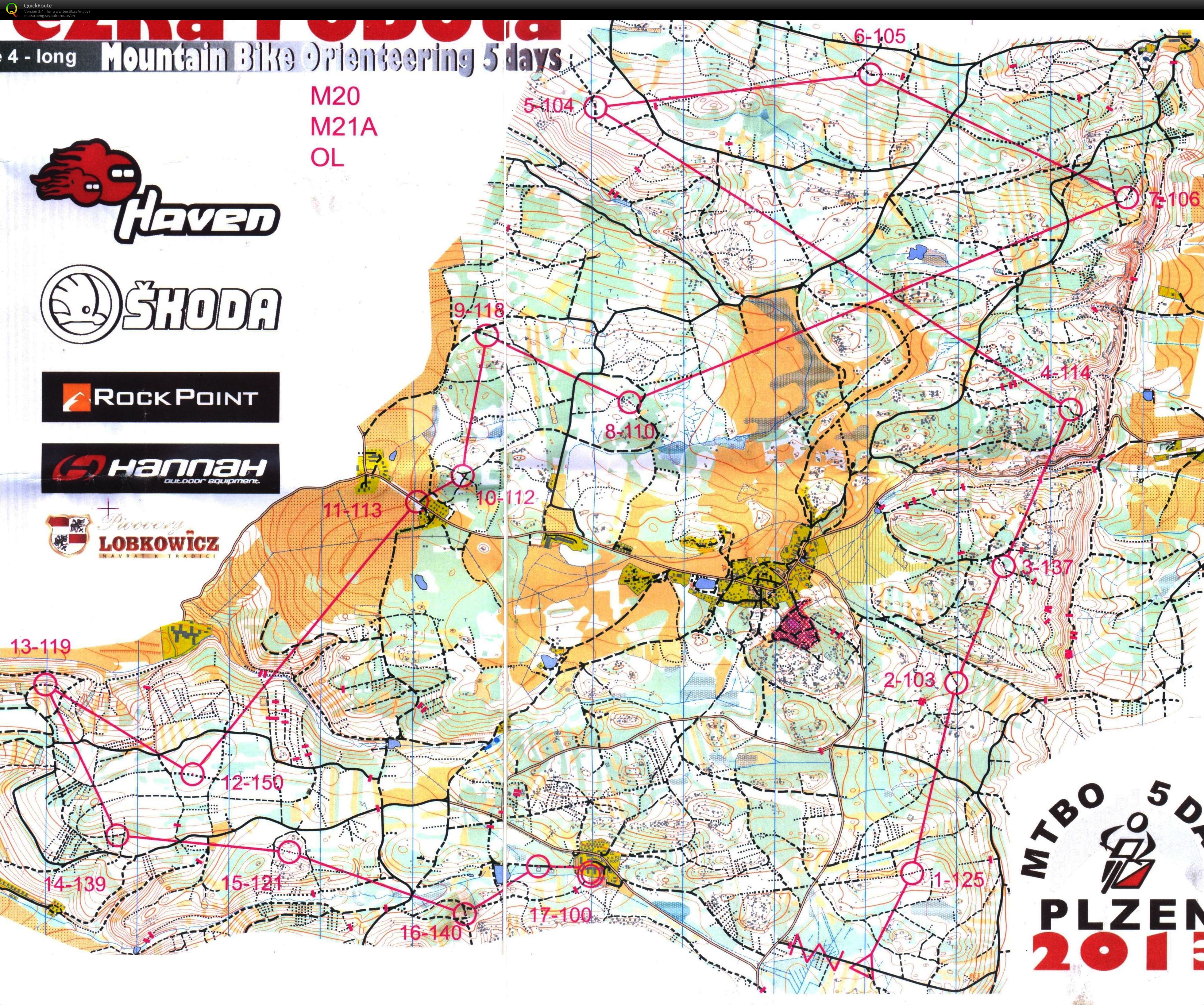 MTBO Plzen - long (2013-07-06)