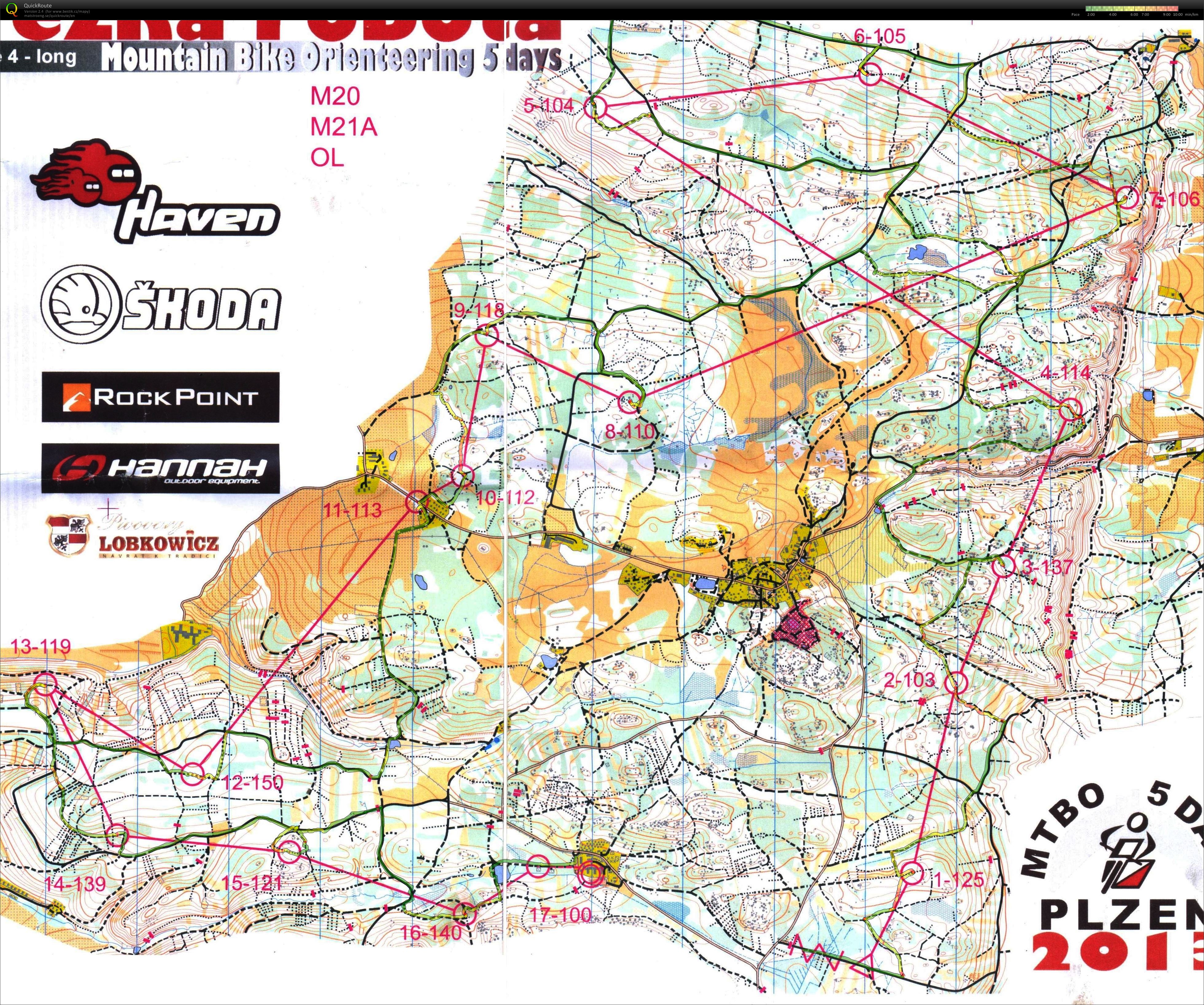 MTBO Plzen - long (2013-07-06)