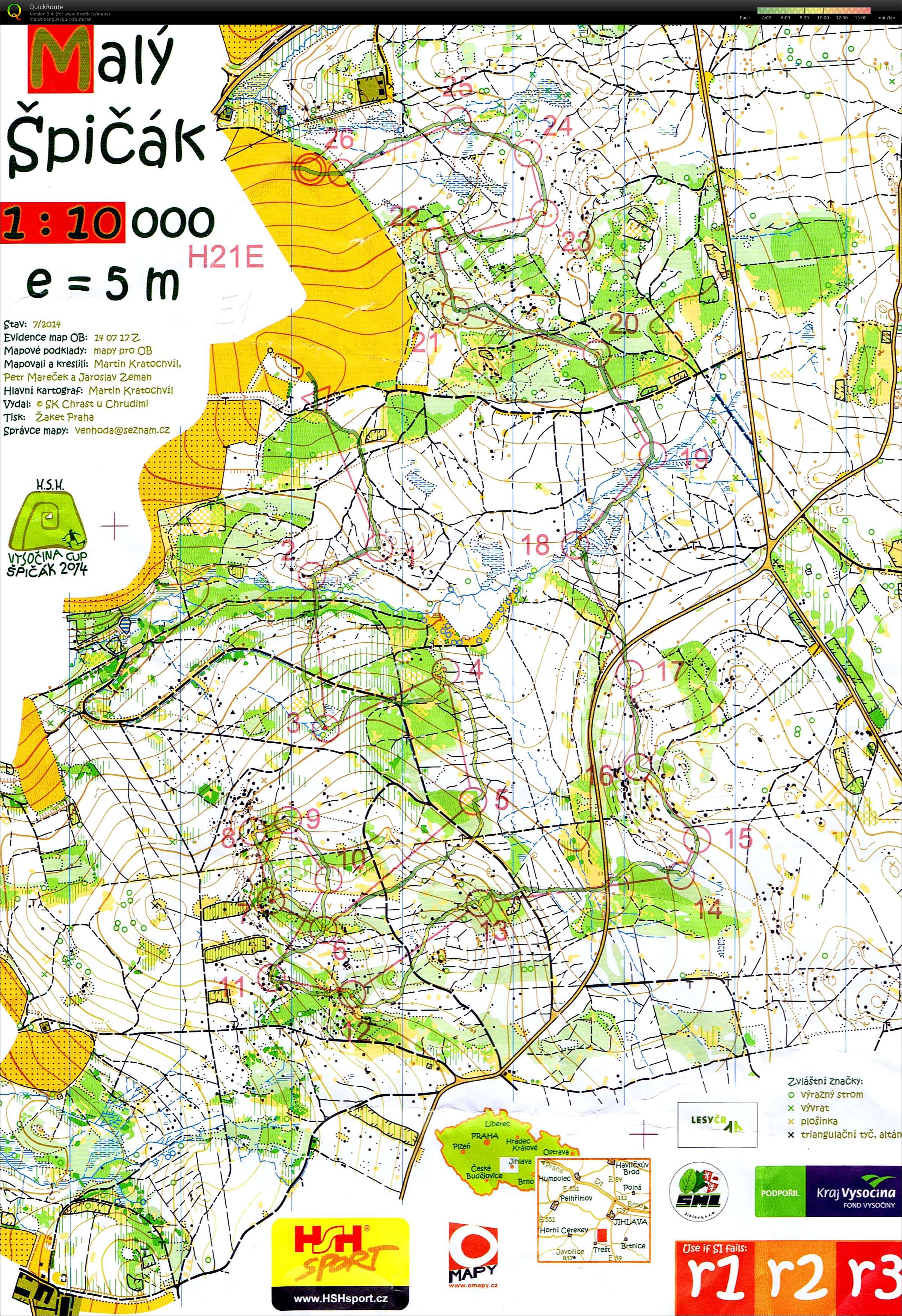 HSH Vysocina Cup - E1 - middle (2014-07-18)