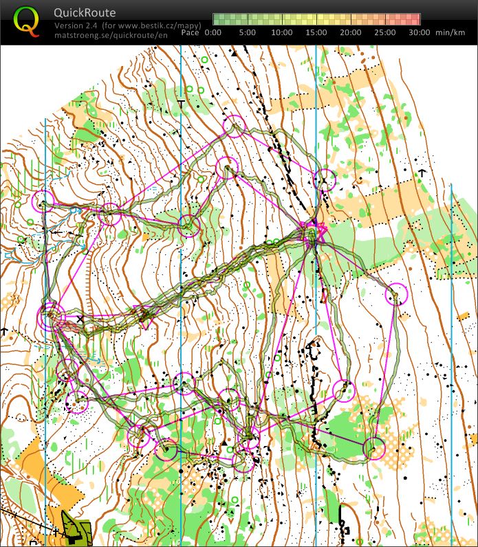 TC Závora - uphills & downhills (04-04-2015)