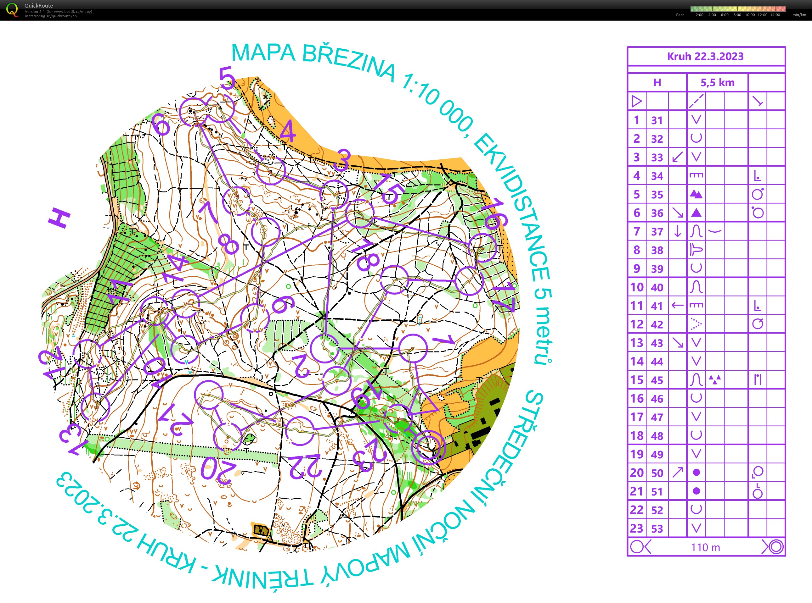 Březina // night-o (2023-03-22)